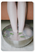 bain de pieds en attendant de trouver votre guerisseuse