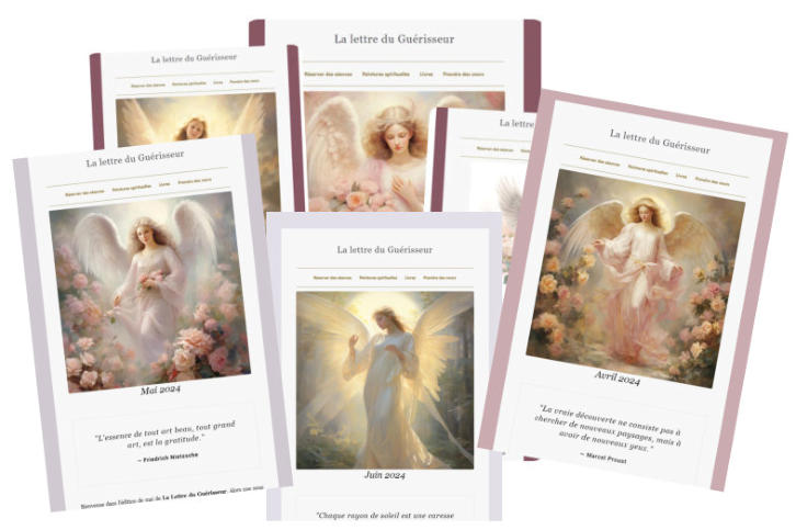 Découvrez 'La Lettre du Guérisseur' - Votre source mensuelle d'inspiration, de conseils spirituels, et d'accompagnement vers la guérison. Abonnez-vous pour une dose régulière de sérénité et de lumière dans votre quotidien.